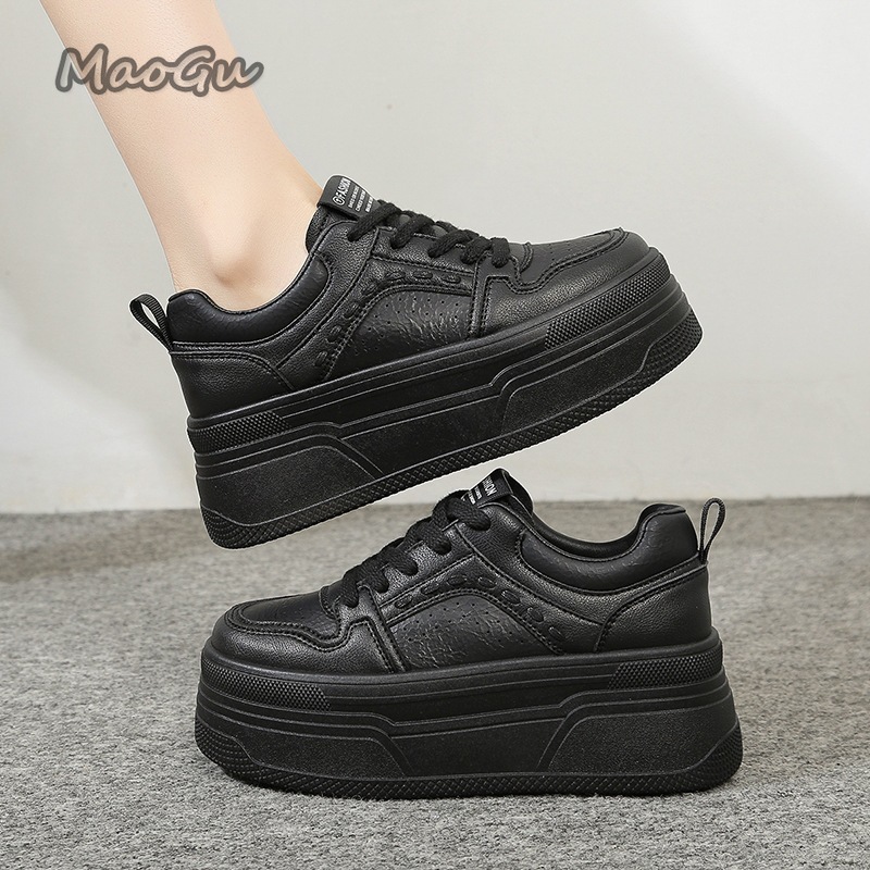 Sewing Garment - Zapatillas Blancas con Plataforma para Aumentar