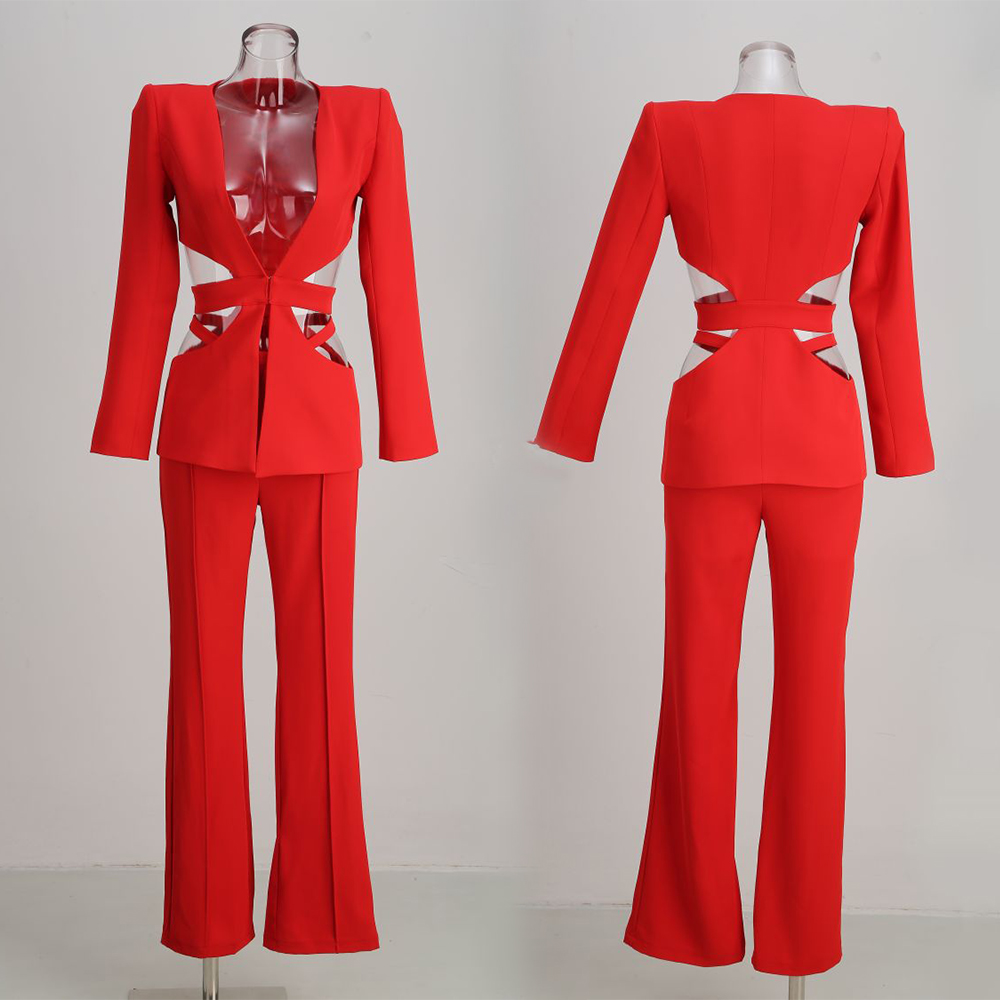 Shoulder Pad Set In - Conjunto de Blazer y Pantalones con