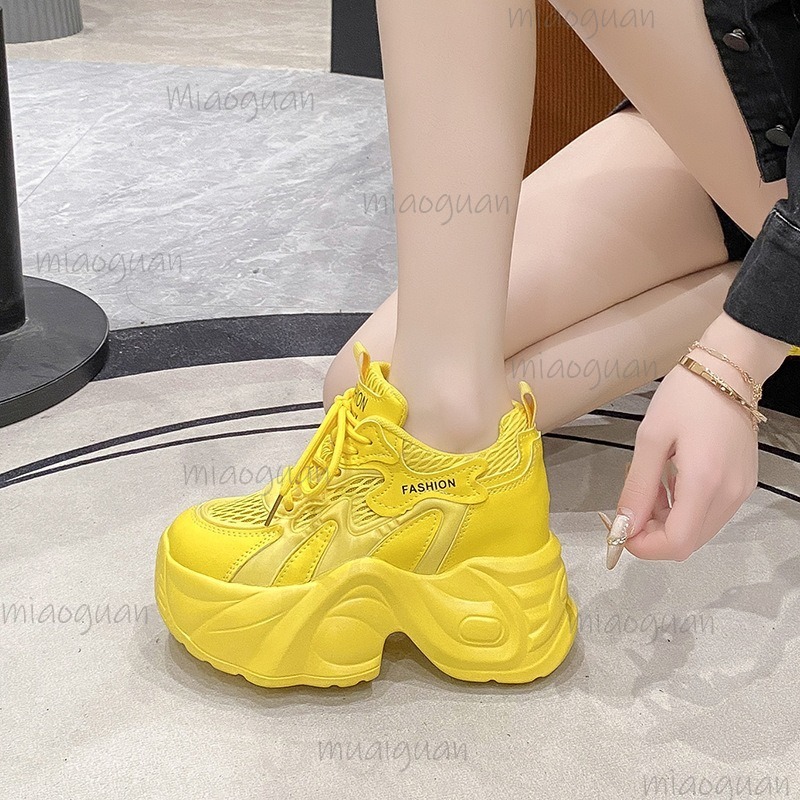 Sewing Garment - Zapatillas Deportivas de Plataforma con Malla