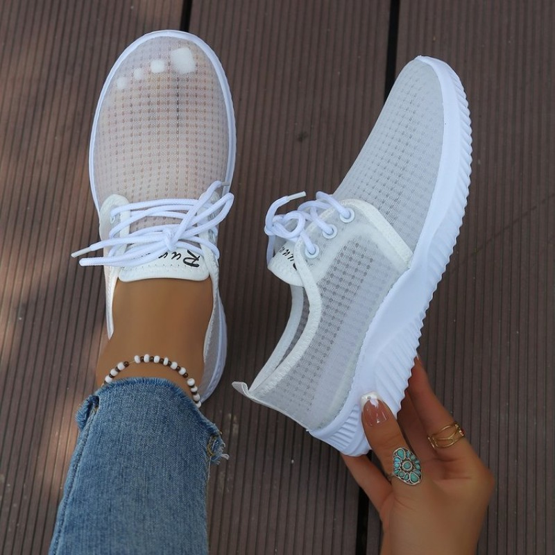 Sewing Garment - Zapatillas Deportivas para Mujer, Punta Redonda,
