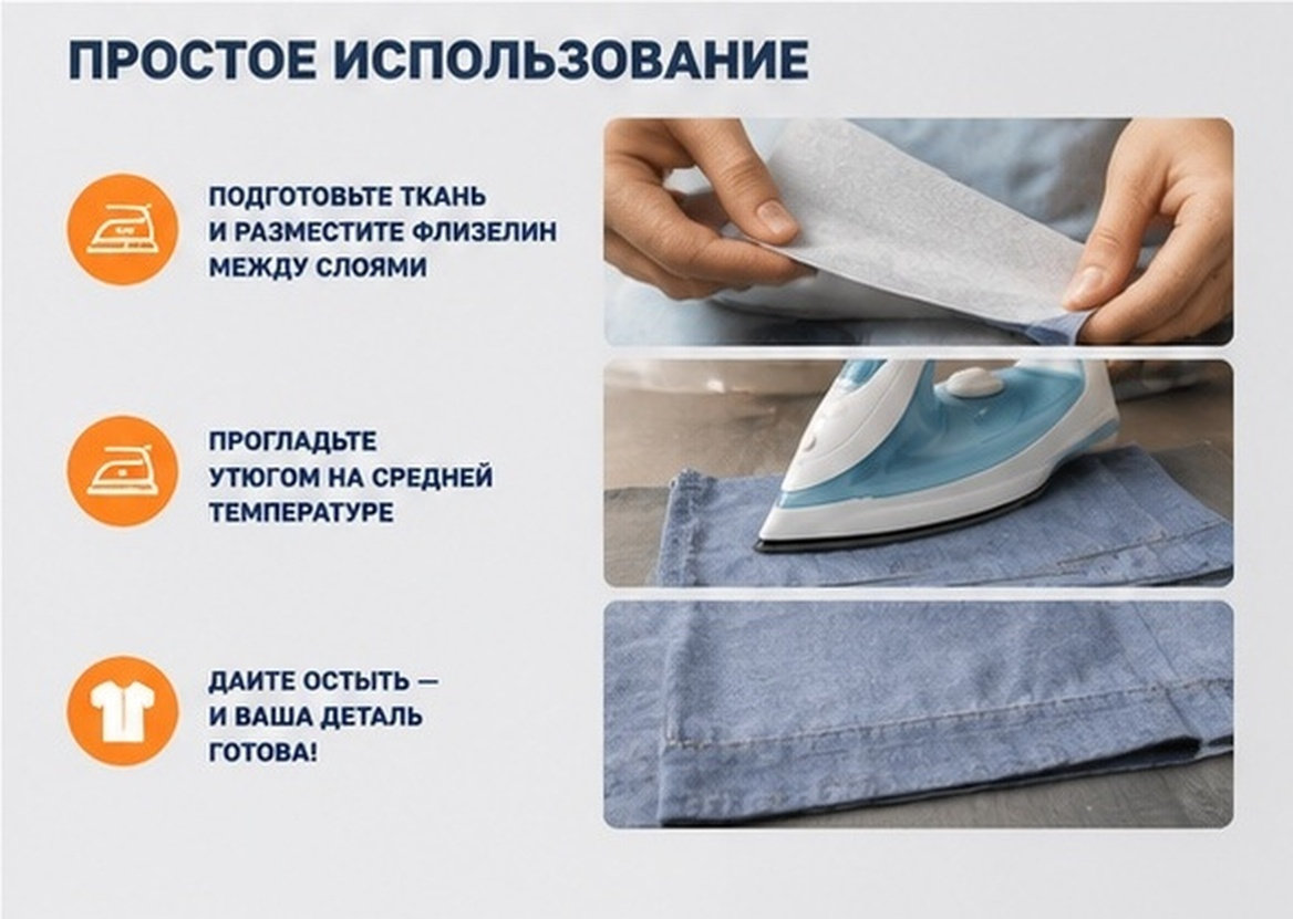 Interfacing Iron On - Entretela termoadhesiva no tejida para coser,