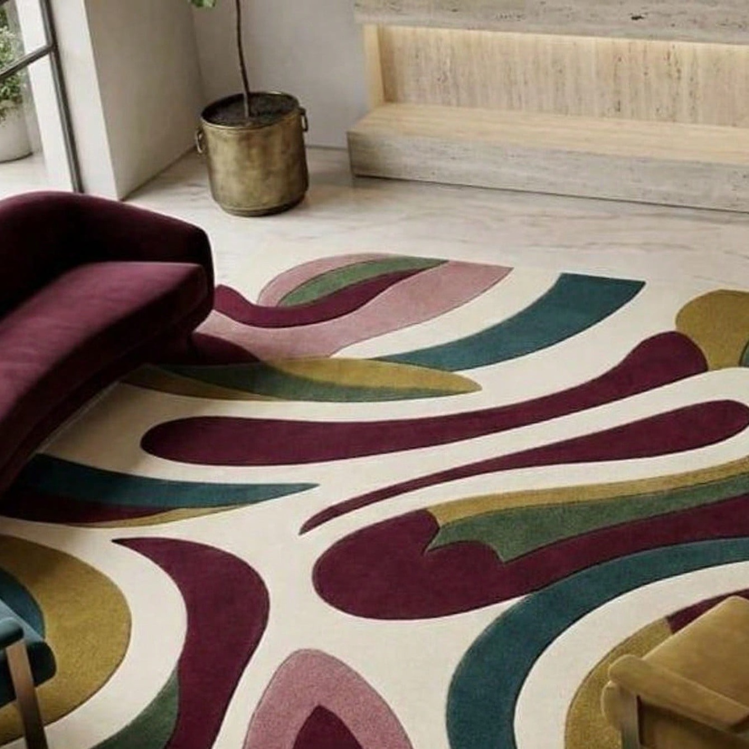 Century Textile & Sewing Supply Reviews - Alfombra con Patrón Abstracto, Alfombra de