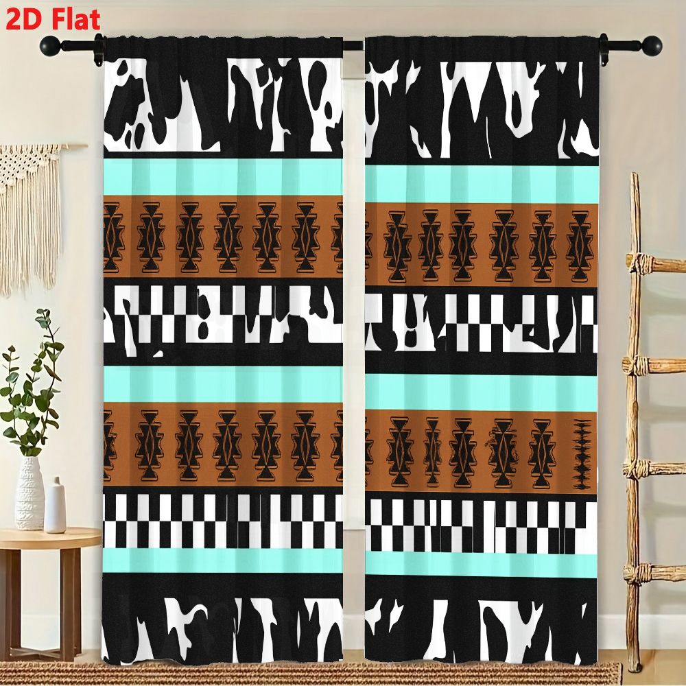 2 Cortinas con Patrón Tribal A - Century Textile & Sewing Supply Reviews reseña y precio