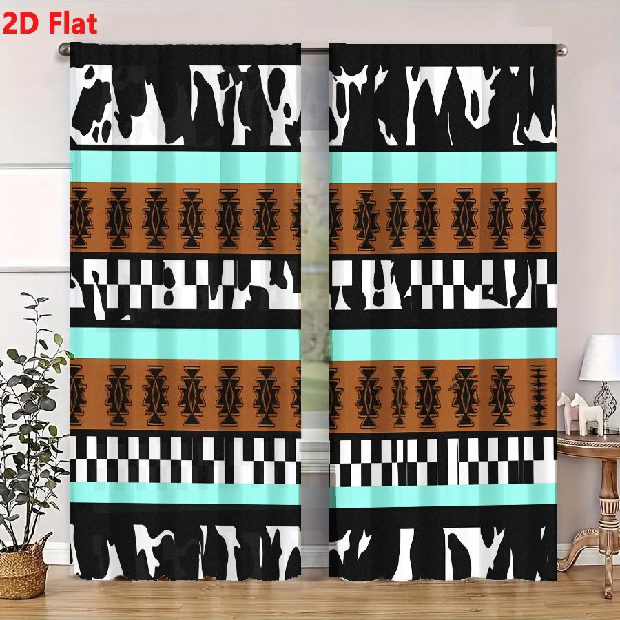 2 Cortinas con Patrón Tribal A - Century Textile & Sewing Supply Reviews reseña y precio