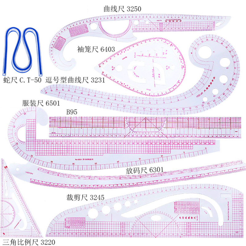 Juego de 5/6/9 Uds de Regla de - Textile Sewing Patterns reseña y precio