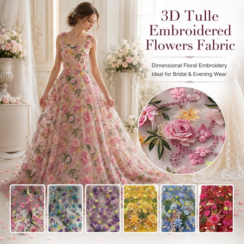 Tela de tul bordada con flores - Sewing In Textile reseña y precio