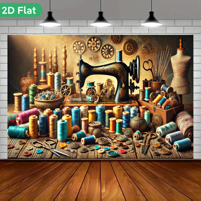 Tapiz de Pared Vintage Retro p - Sewing Textile Art reseña y precio